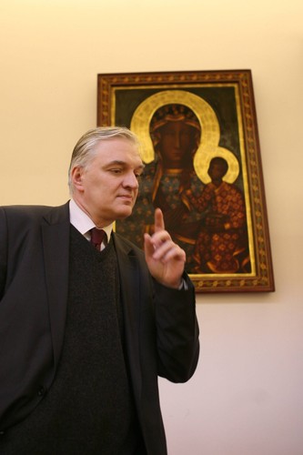 Jarosław Gowin na debacie 'Bioetyka - kluczowy problem XXi stulecia' w siedzibie Konferencji Episkopatu Polski w Warszawie, marzec 2009 roku