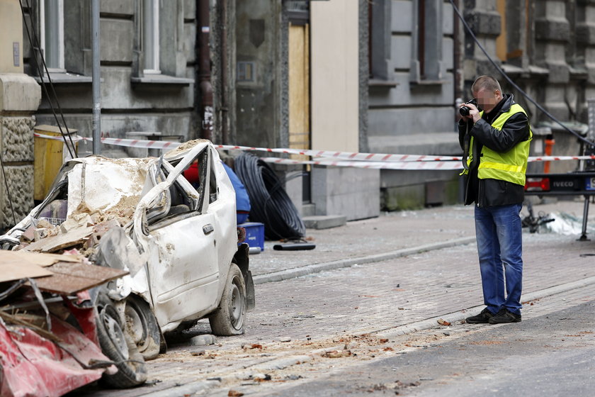 Katowice. Zawaliła się kamienica u zbiegu ulicy Sokolskiej i Chopina