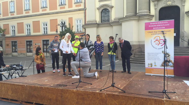 Lévai Anikó előtt történt lánykérés / Fotó: EgerHírek.hu - Körmendi Gábor