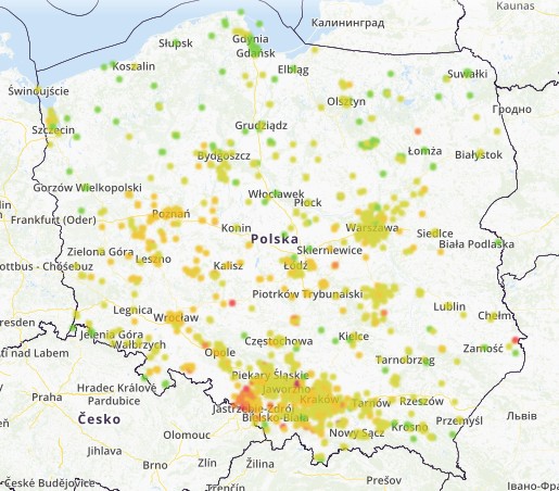 Smog w Polsce - 14.12