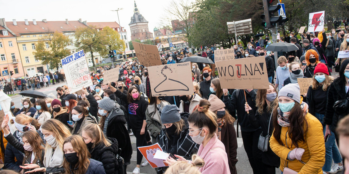 Protest kobiet w Gdańsku