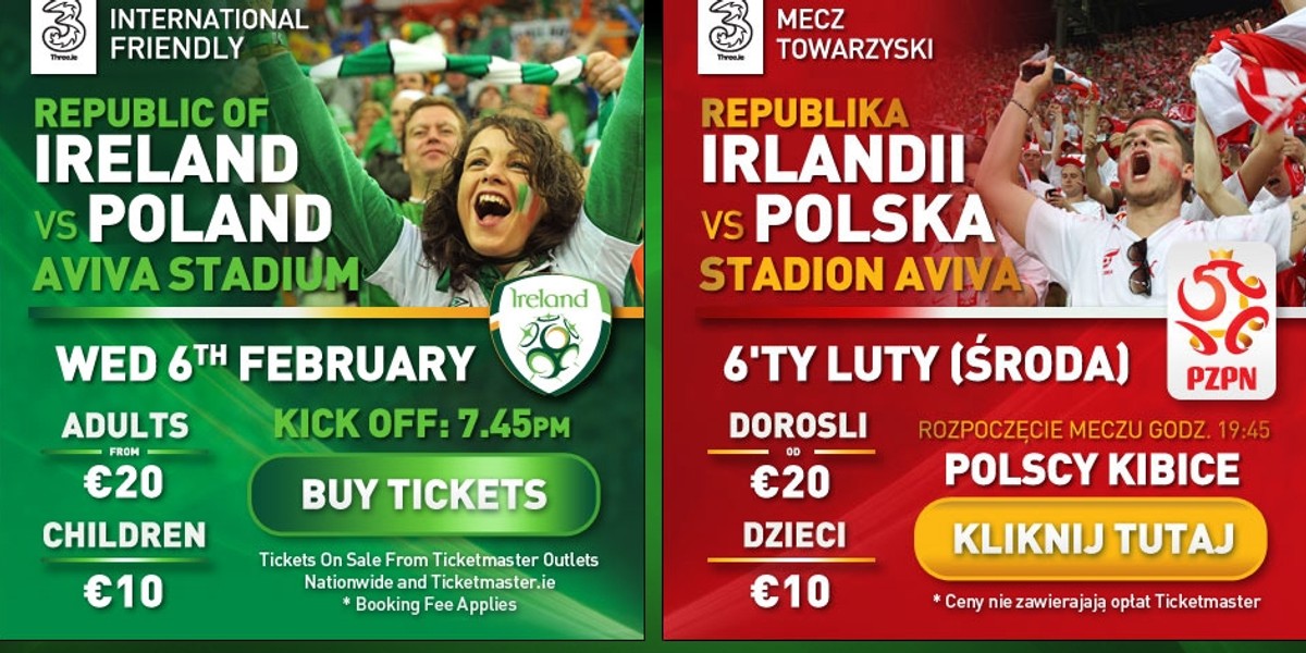 Polska Irlandia bilety