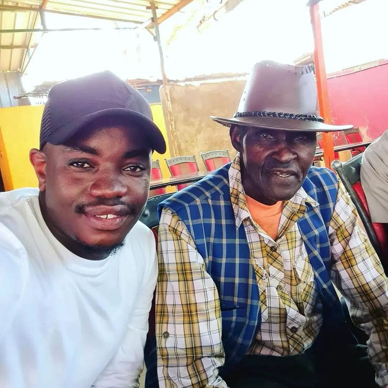 Musicians Kajei Salim and Legendary Mugithi star Dick Njoroge who is appealing for financial support to cater for his medical treatment
