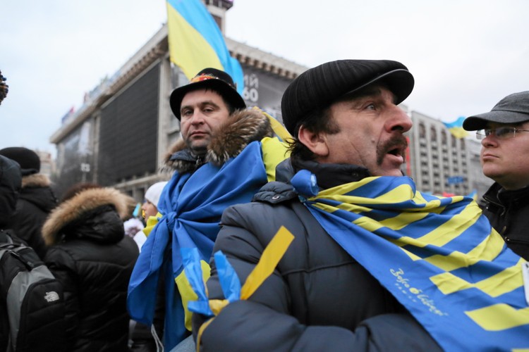 Kijów. Wielka demonstracja na Majdanie