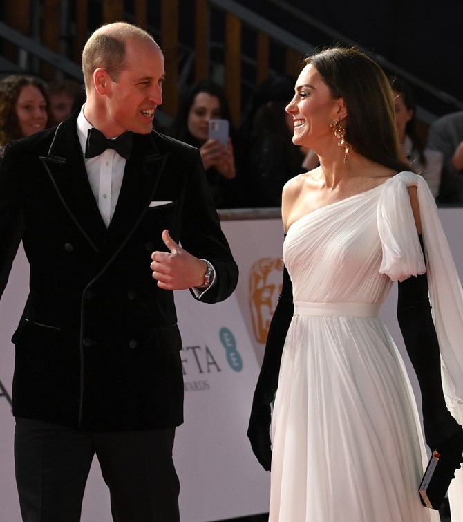 Kejt Midlton i princ Vilijam večeras na BAFTA dodeli u Londonu  David Fisher/Shutterstock Editorial