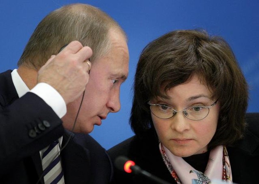 Vladimir Putin i Elvira Nabjulina
