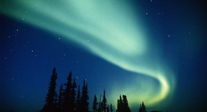 Aurora are usually contained to the uppermost art of the Northern Hemisphere. But US states as far south as Michigan may be able to see them this Friday.George Lepp/Getty Images