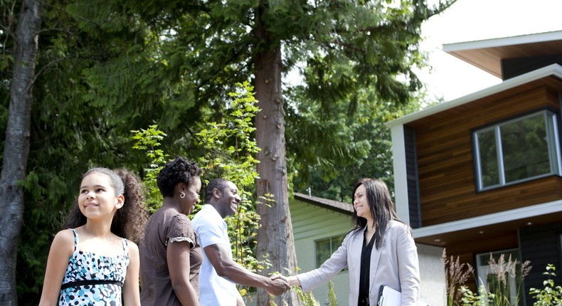 family buying house