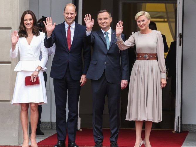 Księżna Catherine; książę William; Andrzej Duda; Agata Kornahauser-Duda