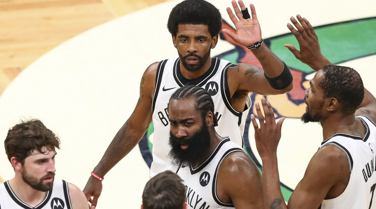 Brooklyn Nets: Kevin Durrant, James Harden és Kyrie Irving. / Fotó: Getty Images