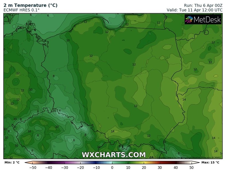 Temperatura będzie się wahać. Nie spodziewamy się wielkiego ocieplenia, ale nie oczekujemy również takich chłodów jak obecnie.