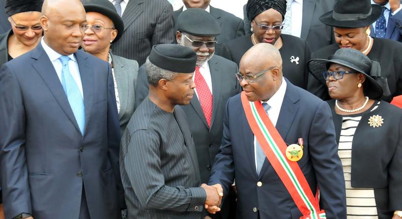 Saraki, Osinbajo and Nigeria's Chief Justice Onnoghen 