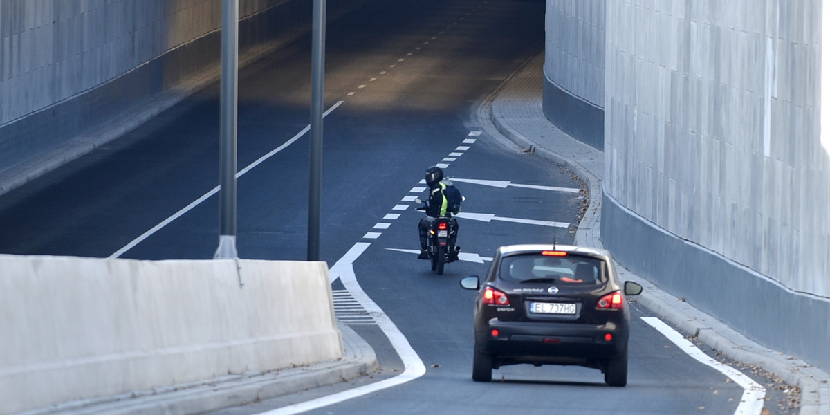 tunel na trasie wz w Łodzi