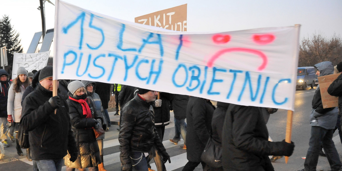 Protest mieszkańców Górki Narodowej w Krakowie