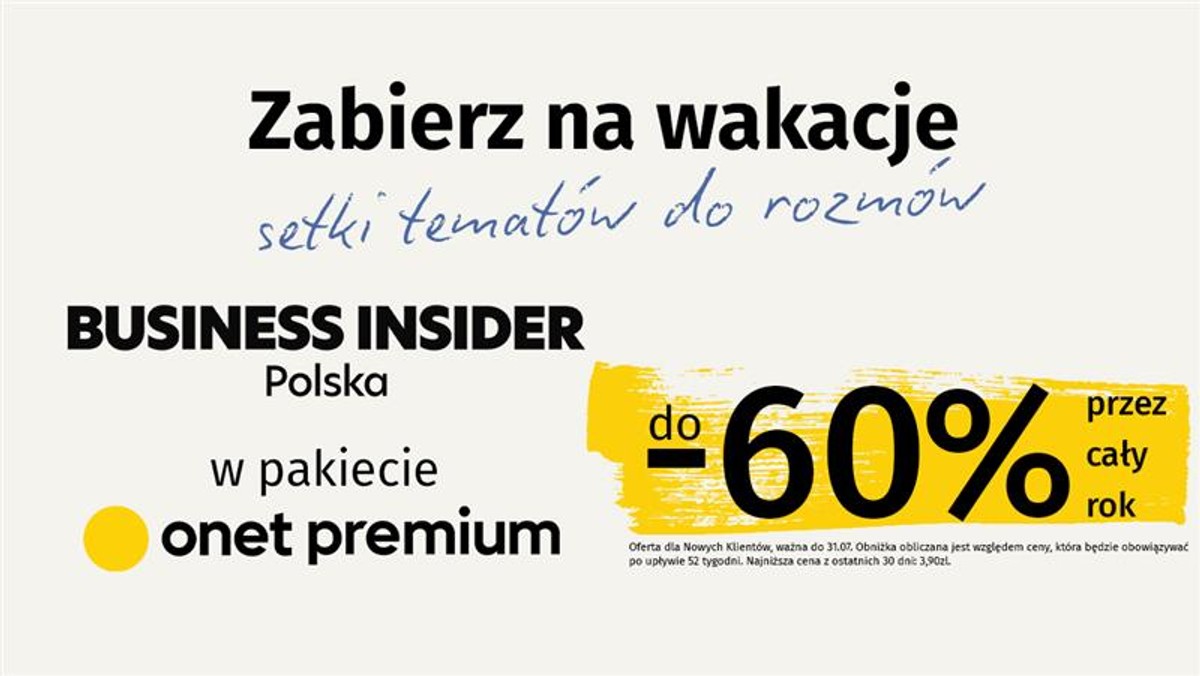 Wakacyjna promocja Onet Premium. Tylko do końca lipca taniej o 60 proc. [AUTOPROMOCJA]