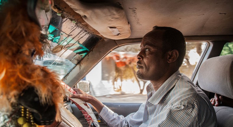 A Taxi driver in hargeisa, Somaliland