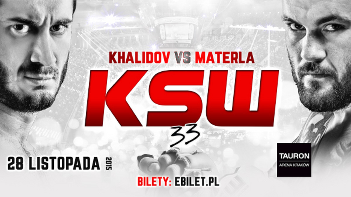 We wtorek punktualnie o godzinie 10:00 rozpoczęła się sprzedaż najlepszych biletów na hitową galę KSW 33: Materla vs Chalidow, która odbędzie się 28 listopada w Tauron Arenie.