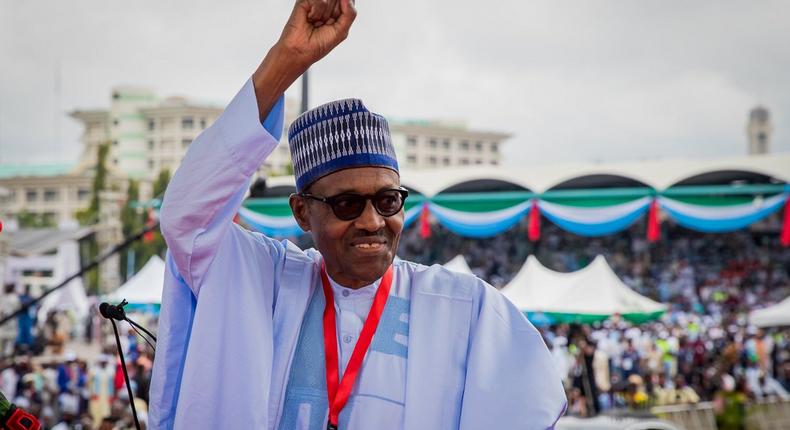 President Buhari arrives Eagle Square for the elective convention of the APC on Saturday, June 23, 2018