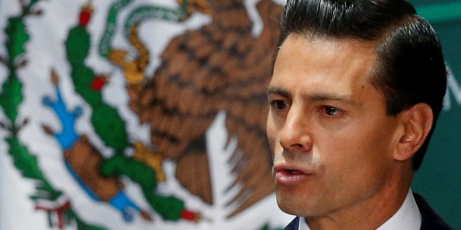 Mexican President Enrique Peña Nieto at the National Palace in Mexico City.