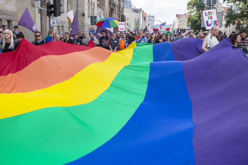 Wielka tęczowa flaga była symbolem wydarzenia