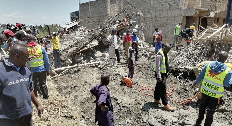 Over 20 people trapped after building collapsed in Kisumu