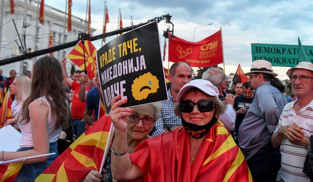 severna makedonija protest