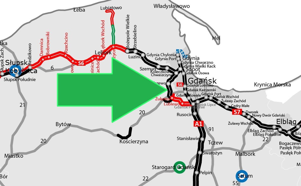 Kierowcy już korzystają z S7 Obwodnicy Metropolii Trójmiejskiej (OMT) na odcinku od Chwaszczyna do Żukowa