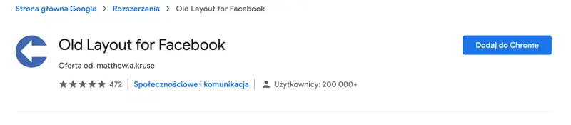 Wtyczka do starej wersji Facebooka