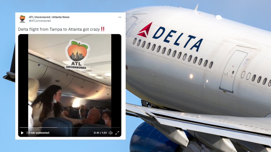 Pasażerka linii Delta zaatakowała współpasażera za brak maseczki