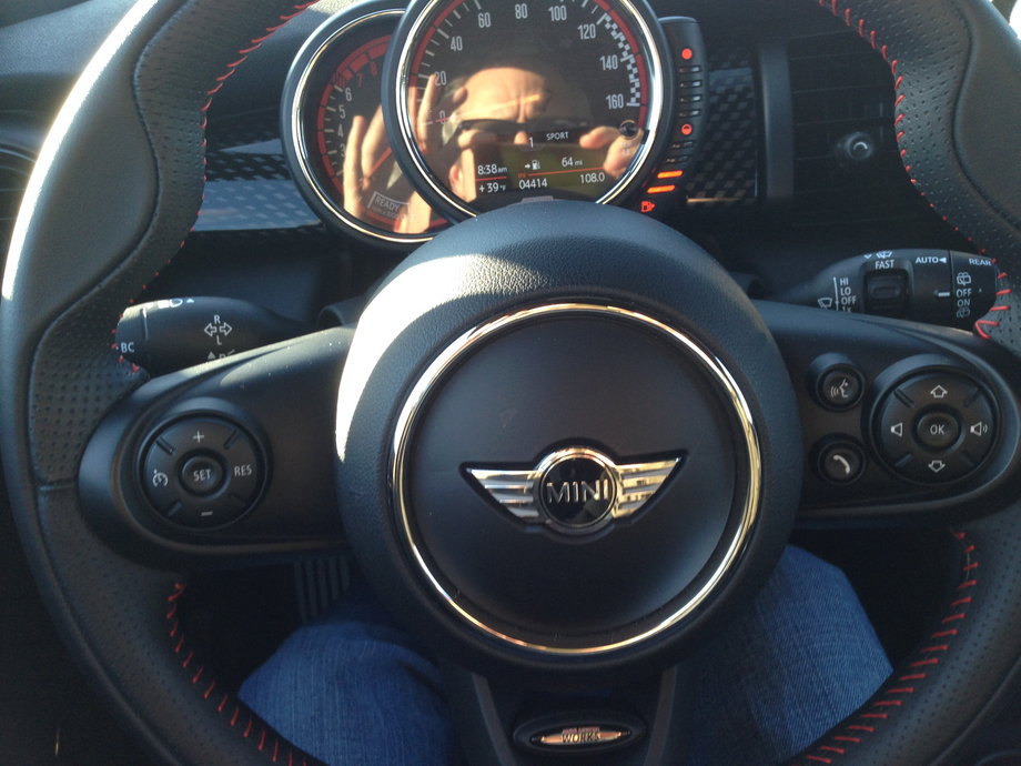 The steering wheel is very good. The instrument cluster is barebones.