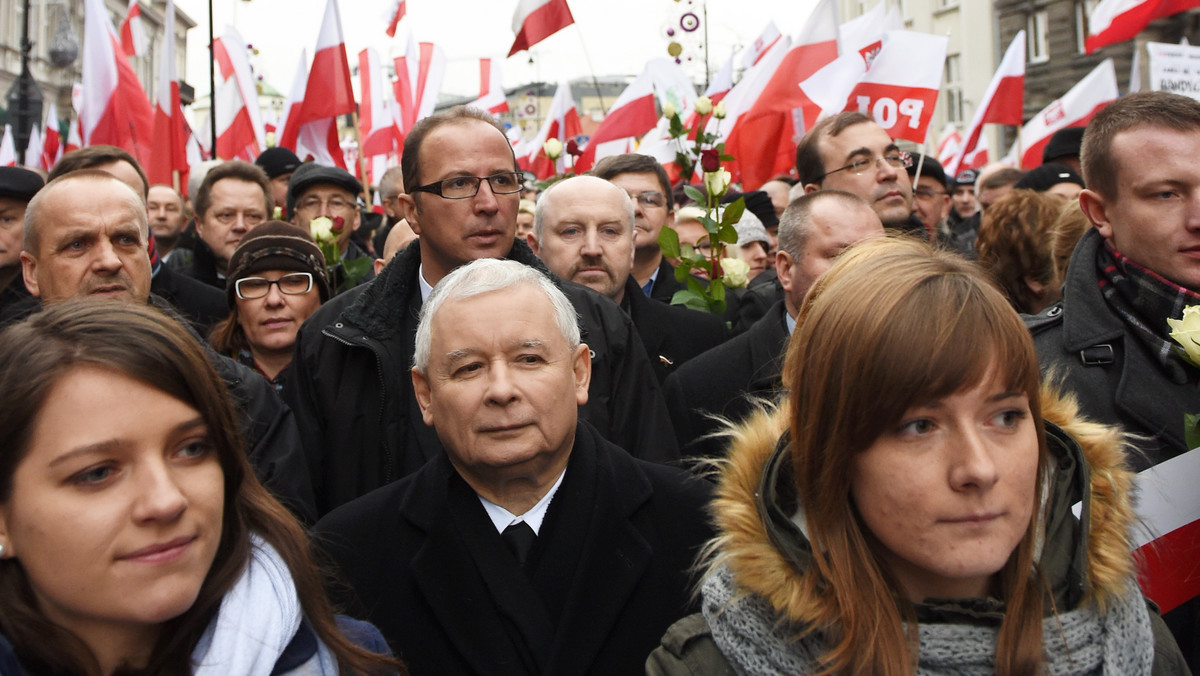 Pzezes PiS Jarosław Kaczyński powiedział podczas marszu 13 grudnia, że musimy pamiętać o wszystkich, którzy ponieśli ofiarę w walce o wolną Polskę. - Ta pamięć jest nam potrzebna, aby Polska mogła była dem