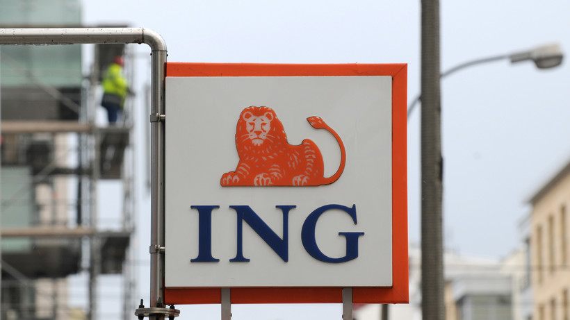 Logo na placówce ING Bank Śląski