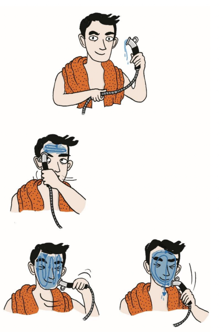 Der kalte Gesichtsguss wird auch Schönheitsguss genannt. Danach strahlt deine Haut förmlich.