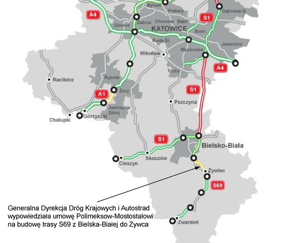 Trasa s69 Bielsko-Biała - Żywiec