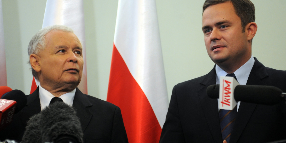 Jarosław Kaczyński i Adam Hofman