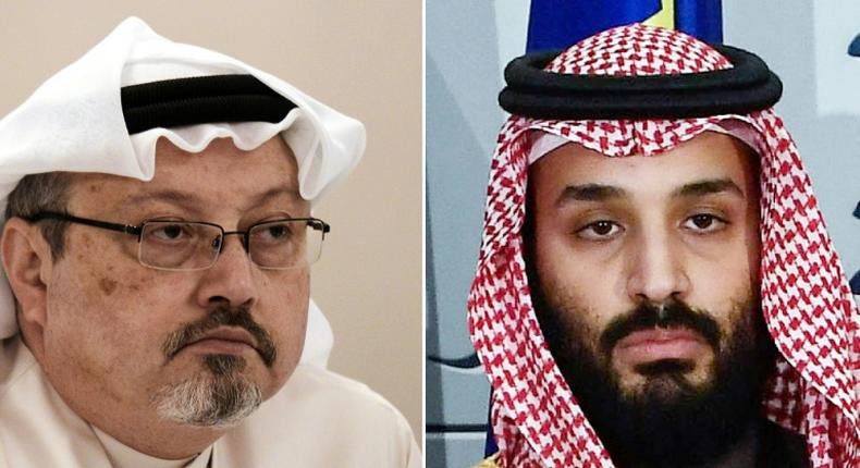 A UN expert's report about the murder of Saudi journalist Jamal Khashoggi (L) says there is credible evidence linking the Saudi Crown Prince Mohammed bin Salman (R) to the killing and cover-up.