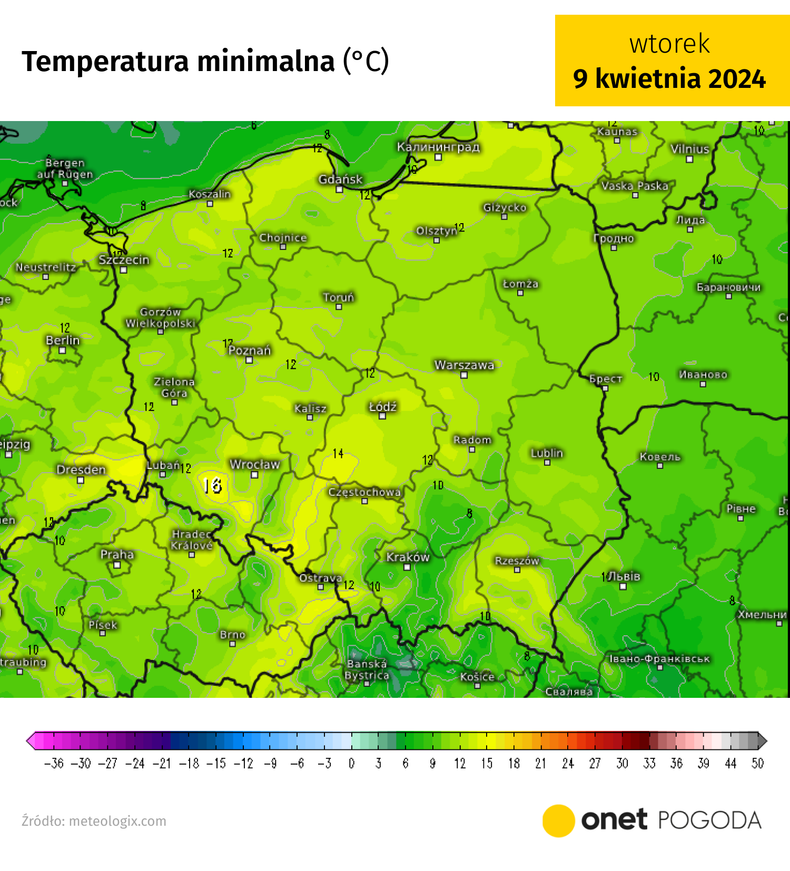 Nawet nocami w wielu regionach zapowiadamy 10-15 st. C