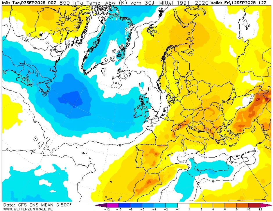 Spajanja azorskog i istočno-evropskog anticiklona će dodatno stabilizovati vreme i omogućiti nastavak letnjih popodnevnih temperatura do treće dekade septembra