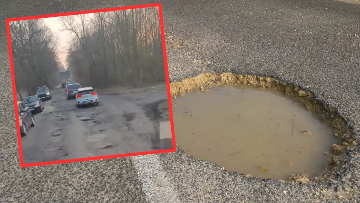 Dziury w drodze na ul. Szczecińskiej w Łodzi (screen: LDZ-Zmotoryzowani-Łodzianie)