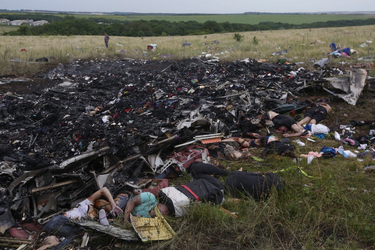 Szczątki zestrzelonego boeinga