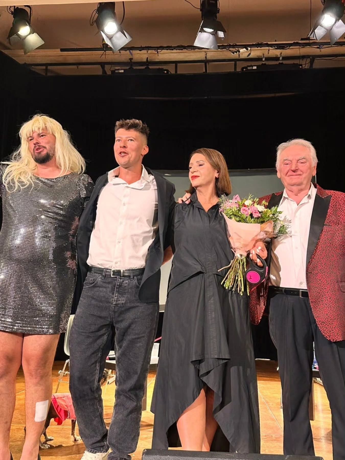 Zľava Fero Joke, Rasťo Iliev, Nora Kabrheľová a Peter Stašák.