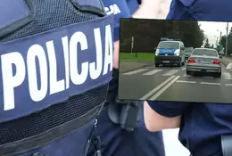 Kierowca BMW prawie staranował pieszego na oczach policji [Nagranie]