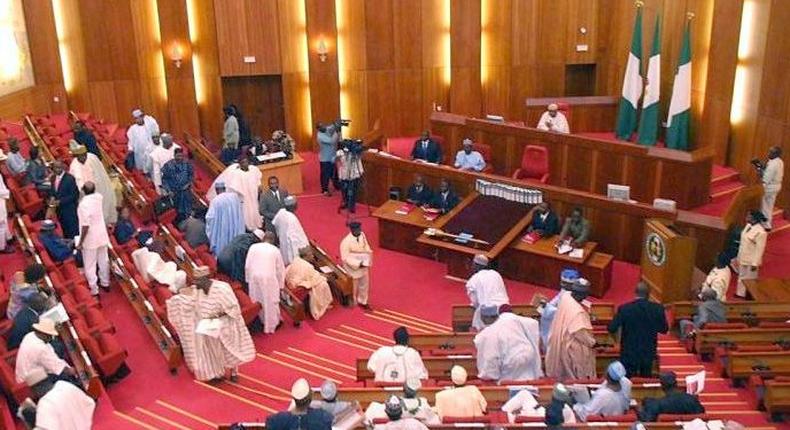 The Nigerian Senate after close of plenary.