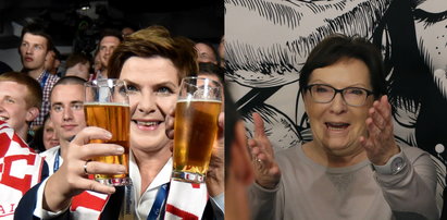 Kopacz i Szydło na meczu. Emocje na pokaz?