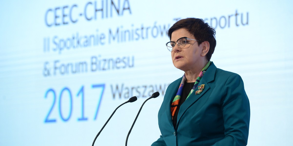 Premier Beata Szydło przemawia na II Spotkaniu Ministrów Transportu i Forum Biznesu 16+1