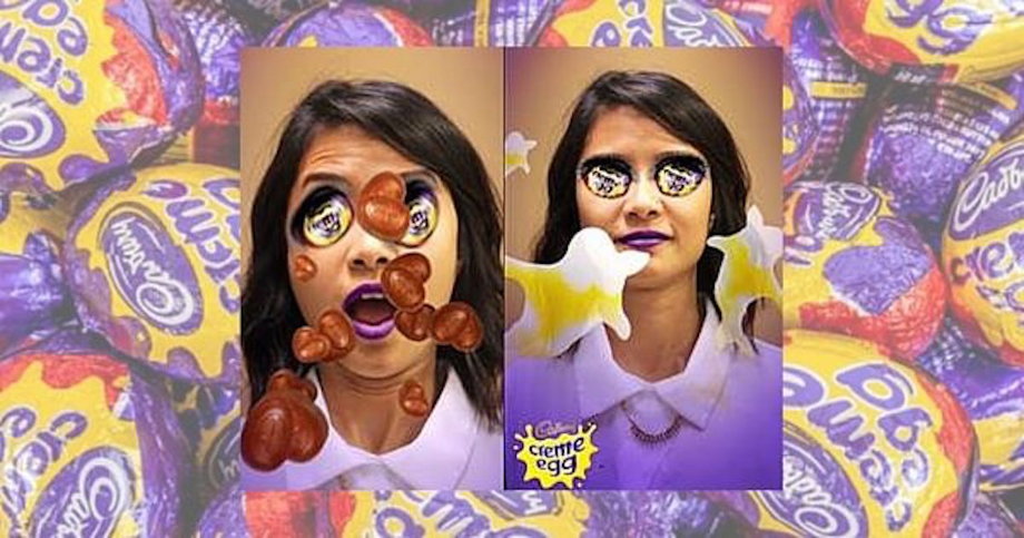 Snapchat users got Creme Egg on their faces with Cadbury's Sponsored Lens.