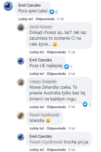 Emil Czeczko i jego aktywność na Facebooku