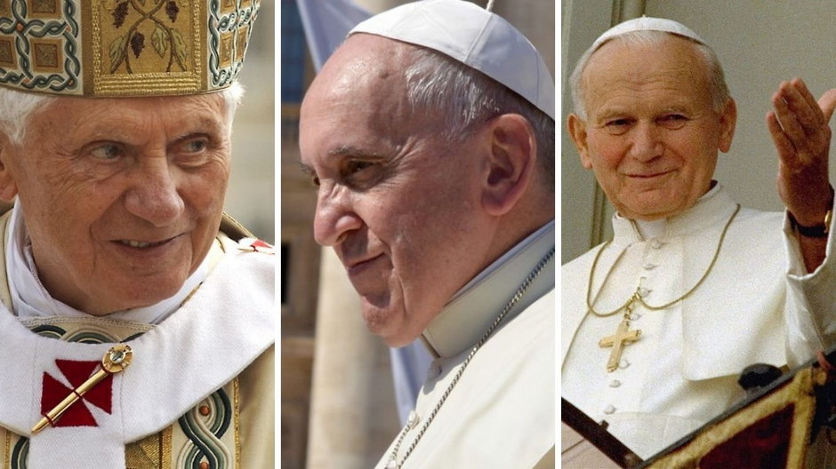 Benedykt XVI, Franciszek i Jan Paweł II