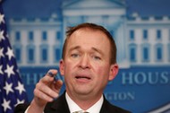 White House Office of Management and Budget Director Mick Mulvaney speaks about the budget at the Wh