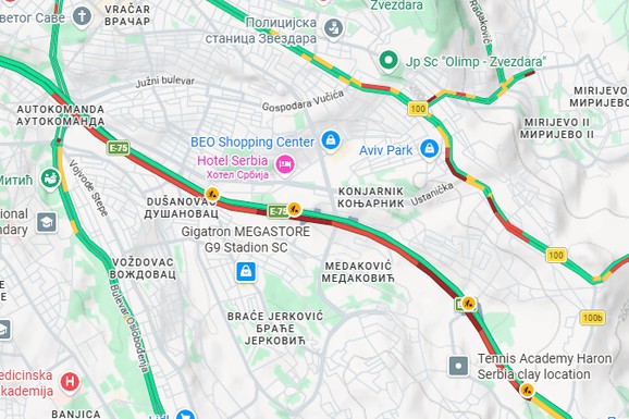(MAPE) EGZODUS BEOGRAĐANA IZ GRADA Saobraćajni kolaps na moto-putu i zbog sudara i radova, evo koje su još KRITIČNE TAČKE